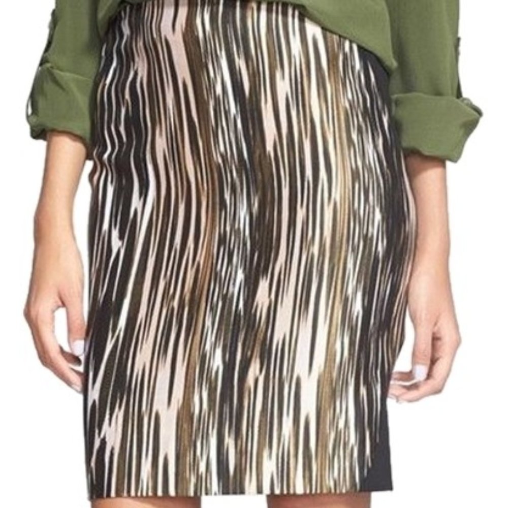 Diane Von Furstenberg Wool Silk Blend Pencil Skirt